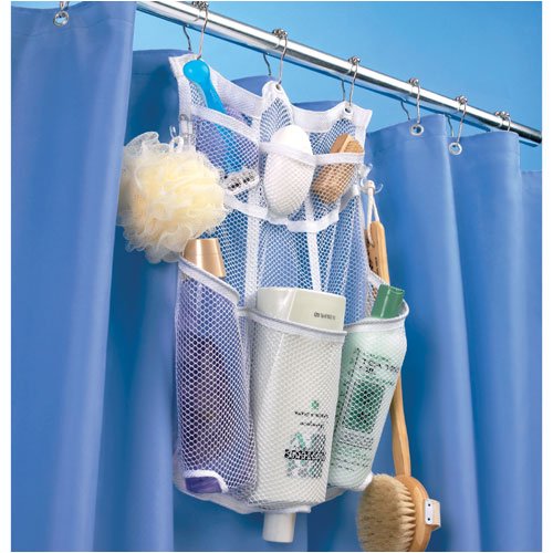 CasaVia Quick-Dry Hanging Shower Caddy with Dispenser Pockets