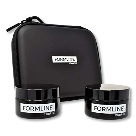 Formline Smell Proof Container Bundle (50 ml UV Glass Jars) - Airtight Stash Jar w/Black Ultraviolet Glass Preserves Contents and Odors Inside Includes Discreet Travel Case to fit in Bags or Backpack