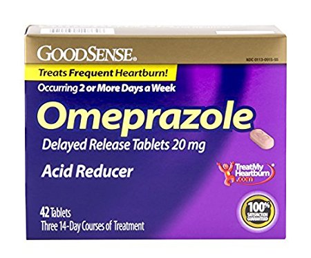 GoodSense Omeprazole Delayed Release Tablets 20 miligram Pack of 2