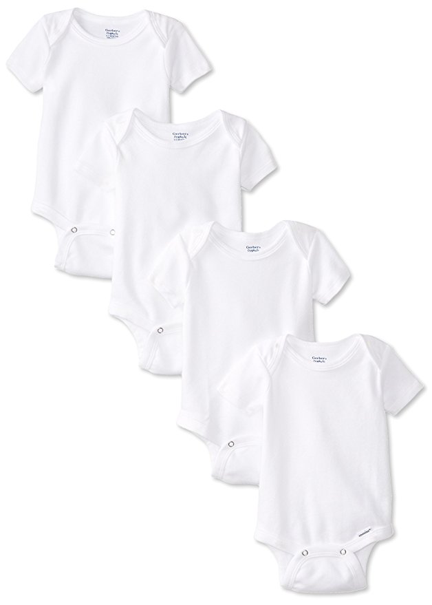 Gerber Unisex Baby 4 Pack Organic Onesies