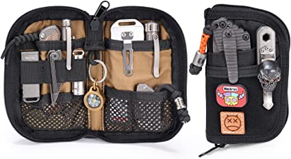 VIPERADE VE10 Tool Pouch, EDC Pocket Organizer for Men, Small EDC Organizer Pouch with 7 Pockets, EDC Pouch Organizer Utility Pouch for Multitools, Nylon Compact Organizer