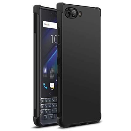 BlackBerry KEY2 LE Case, MAIKEZI Soft TPU Slim Full-Body Protective Phone Case Cover for BlackBerry KEY2 LE/BlackBerry KEY2 Lite 4.5"(Black Anti-Shock TPU)
