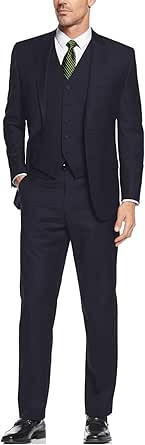 Men's Vested Three Piece Suit Blazer Jacket Dress Vest Plus Pant