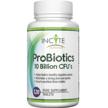 Incite Nutrition Probiotics Food Supplement, 120 Tablets
