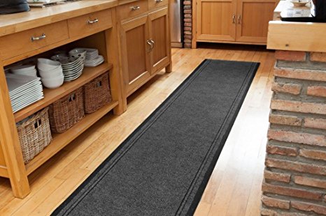 Concorde Durable made to measure Grey Non Slip Hall Runner - SOLD BY THE FOOT - QUANTITY 1 = 1 FOOT