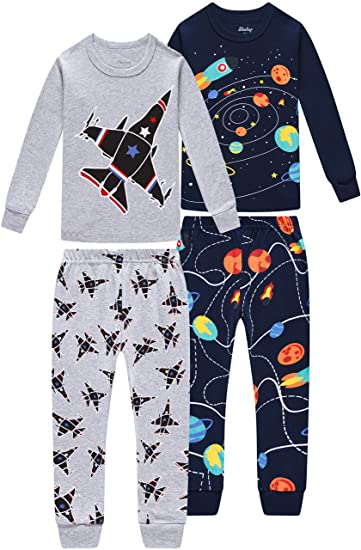 Truck Boys Pajamas Toddler Sleepwear Clothes T Shirt Pants Set for Kids Size 2Y-7Y
