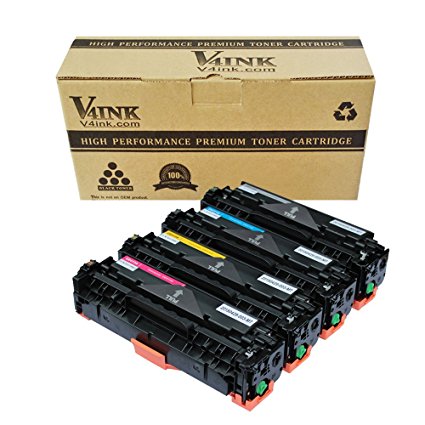 V4INK 4 Pack New Replacement for HP 305X CE410A CE411A CE412A CE413A Toner Cartridge for use with HP LaserJet MFP M375nw HP LaserJet Pro 400 Color M451dn M451dw MFP M451nw MFP M475dn MFP M475dw