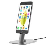 Spinido TI-SET Luxury Adjustable Desktop Charging Dock Stand for iPhone 6S6S iPad mini and Samsung Galaxy Tab S6 and Android smart phones With 2 Kinds of USB cables Vogue Space Gray