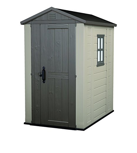 Keter Factor Large 4 x 6 ft. Resin Outdoor Backyard Garden Storage Shed