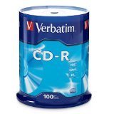 Verbatim 700 MB 52x 80 Minute Branded Recordable Disc CD-R - 100-Disc Spindle FFP 97458