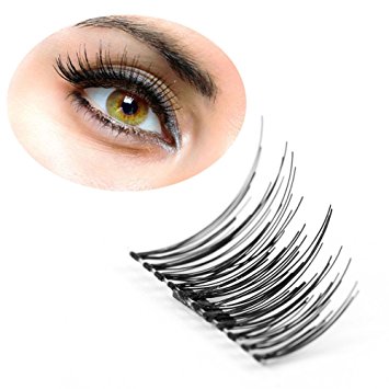 Adealink 1 Pair/4pcs 3D Magnetic False Eyelashes Natural Soft Makeup Accessories