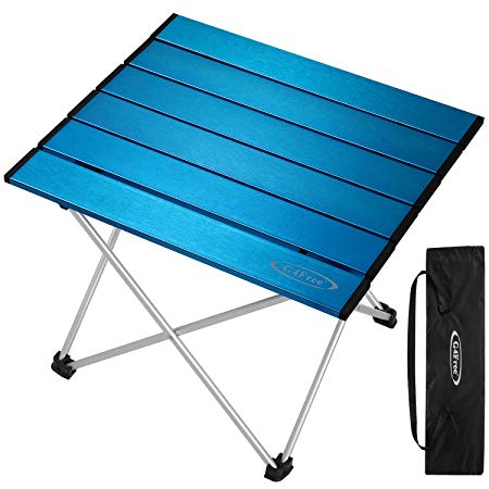 G4Free Lightweight Portable Camping Table Aluminum Folding Table Compact Roll Up Tables with Carrying Bag for Outdoor Camping Hiking Picnic Backpacking