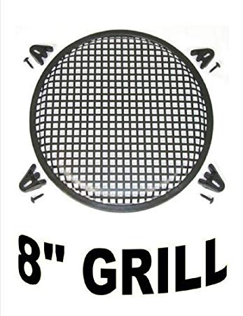 8" INCH WAFFLE SPEAKER SUB WOOFER METAL GRILLS WITH CLIPS AND SCREWS DJ-CAR-HOME