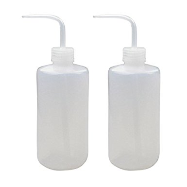 2 Pcs Wash Bottle, Rbenxia 500ML Economy Plastic Soap Holder Safety Squeeze Bottle Supply for Medical Label Tattoo Lab Tip Liquid Storage Watering Tools