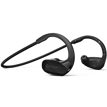 Phaiser BHS-530 Bluetooth Headphones for Running, Wireless Earbuds for Exercise or Gym Workout, Sweatproof Stereo Earphones, Durable Cordless Sport Headset w\ Mic
