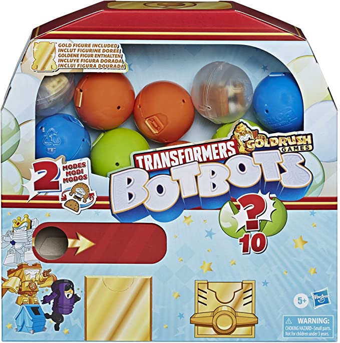 Transformers Toys BotBots Series 4 Surprise Unboxing: Gumball Machine - 5 Figures, 4 Stickers, 1 Rare Gold Figure - for Kids Ages 5 and Up by Hasbro