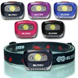 Blitzu i2 - Brightest Headlamp Flashlight with Red LED Light for Kids Men and Women Waterproof - Perfect For Running Walking Reading Camping Home Improvement Projects and Emergency Use