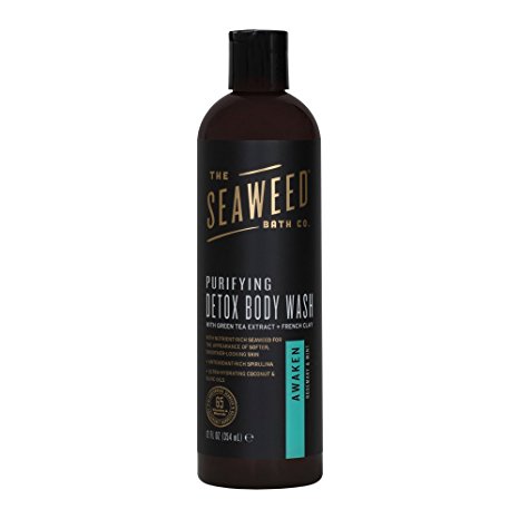 The Seaweed Bath Co. Purifying Detox Body Wash, Awaken Scent (Rosemary and Mint), 12 fl. oz.