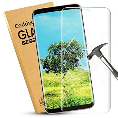 Galaxy S8 Plus Screen Protector,Coddycase Galaxy S8 Plus Tempered Glass,[Case Friendly] ,Anti-Fingerprint, Bubble Free,Full Coverage Screen Protector Glass For Samsung Galaxy S8 Plus (1 Pack)