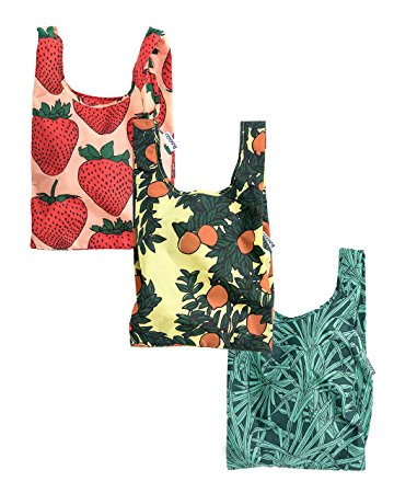 BAGGU Small Reusable Shopping Bag 3 Pack - Botanicals