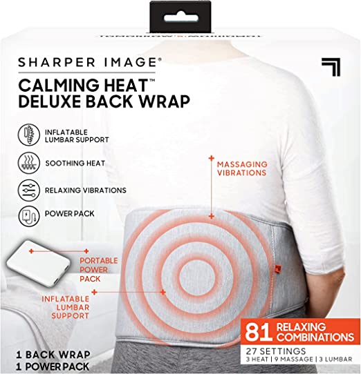 Cordless Heating Pad Heated Back Brace for Lower Back Massager Pain Relief  Lu