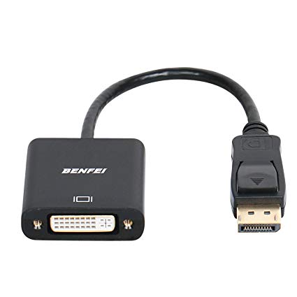 DisplayPort to DVI Adapter, Dp Display Port to DVI Converter Male to Female Gold-Plated Cord for Lenovo, Dell, HP and other brand