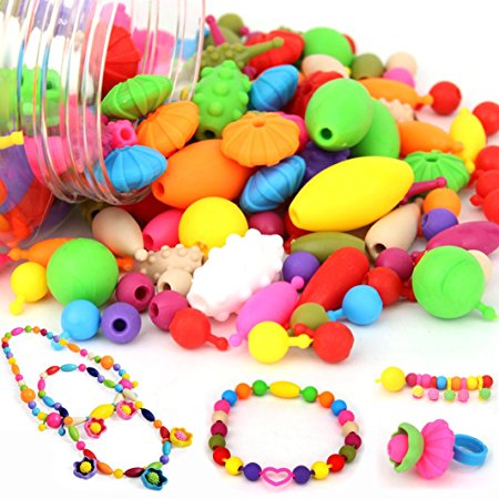 MiluoTech Colorful Interlocking Plastic Disc Set Building Blocks Educational DIY Necklace & Bracelet,Safe Materials Stem Toy for Kids and Heartfelt Gifts - 300 Piece