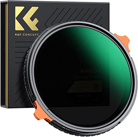 K&F Concept 37mm Variable ND CPL Filter, ND4-ND64 & Polarizing CPL Circular Polarizing Fader Neutral Density Filter 2 in 1 for Camera Lens No X Spot Multi-Coating (Nano-X Series)