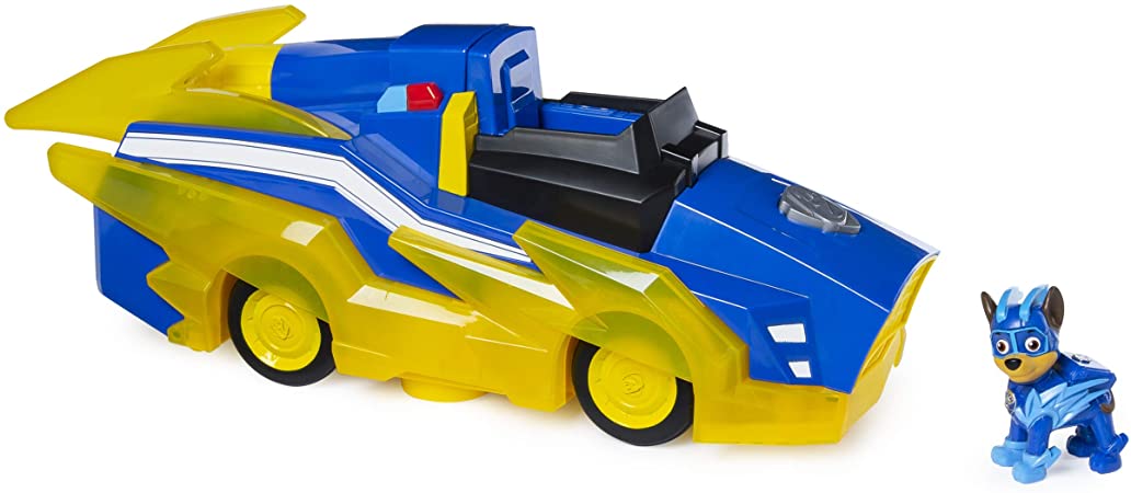 Paw Patrol, Mighty Pups Charged Up Chase Transforming Deluxe Vehicle with Lights and Sounds