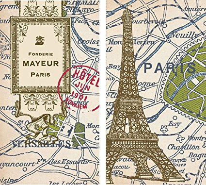HomArt Large Decorative Map Paris Matches