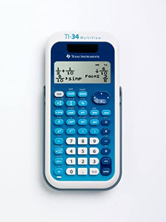 Texas Instruments, Inc TI34MV Scientific Calculator,4-Line,Dual Pwr,3-1/5-Inch x6-1/10-Inch x3/4-Inch,BE