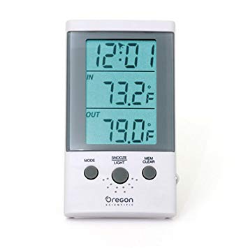 Oregon Scientific THT312 Indoor/Outdoor Thermometer Clock with Wired Probe