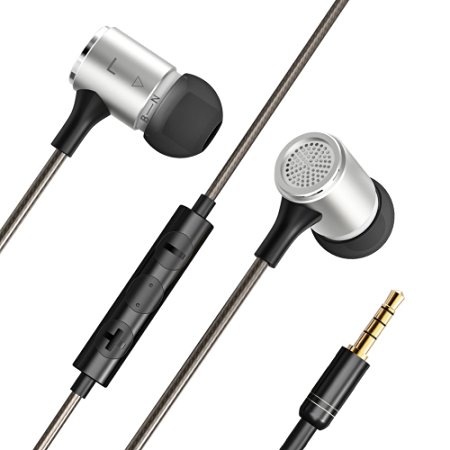 Earbud Earphones VAVA Flex Wired 3.5mm Stereo In-ear Bass Headphones (Dual EQ Modes, Inline Controls for iOS / Android, Built-in Mic, Hands-free Calling, Extra Earbuds, Gold-plated Connector)