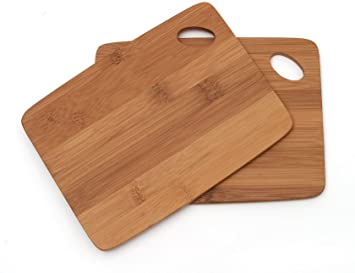 Lipper International 849 Bamboo Thin Cutting Board Set, Two 6 by 8-Inch Boards