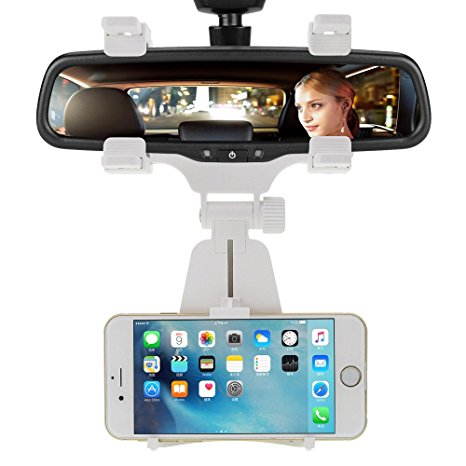 Car Mount, INCART Car Rearview Mirror Mount Truck Auto Bracket Holder Cradle for iPhone 6/6s/6s plus/ 5s/4s, Samsung Galaxy S6/S6 edge/S5/S4, Cell Phones,Smartphone, GPS / PDA / MP3 / MP4 devices