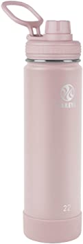 Takeya Actives Insulated Water Bottle w/Spout Lid, Blush, 22 Ounce