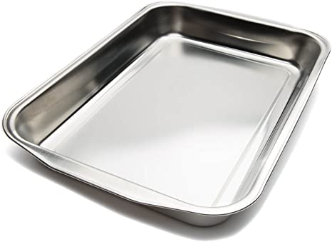 Fox Run Roasting Stainless Steel Baking Pans, 14.5 inches