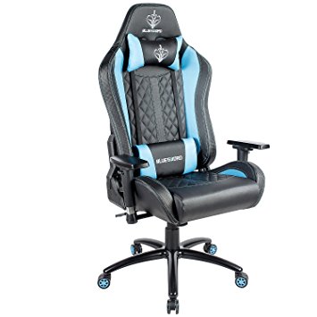 BLUE SWORD Carbon Fiber Computer Gaming Chair Large Size Office Chair Racing Style High-back Adjustable Ergonomic Design With Lumbar Support and Headrest Blue, BS002