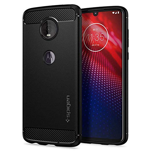 Spigen Rugged Armor Designed for Moto Z4 Case (2019) - Matte Black