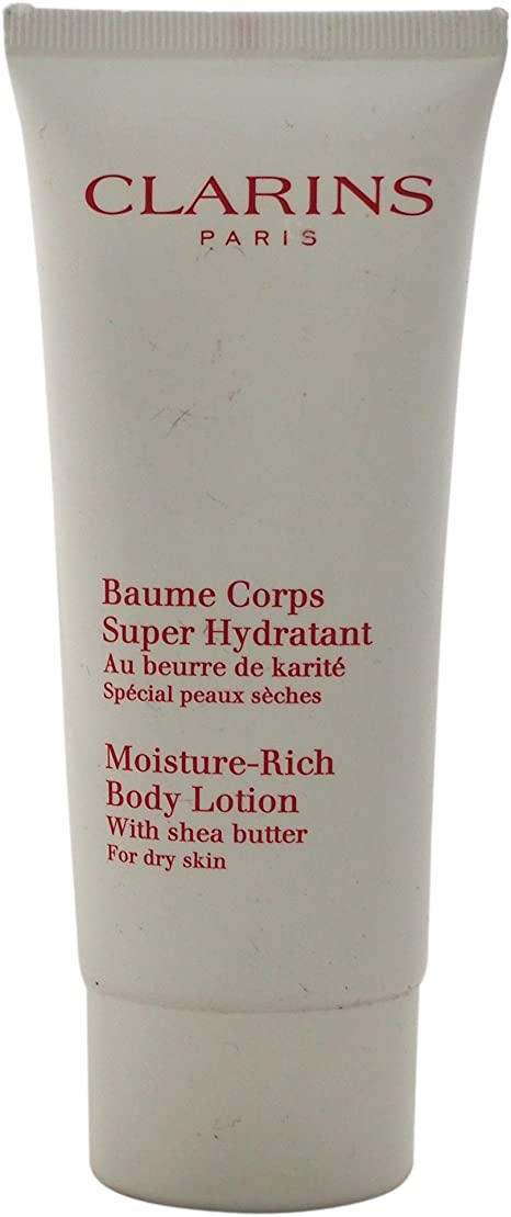 Clarins Moisture-Rich Body Lotion with Shea Butter for Dry Skin, 3.2 Ounce