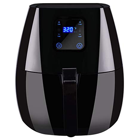 Hromee Digital Air Fryer 3.7QT 1350W Rapid Air Circulation, Touch Screen Control, Dishwasher Safe and Timer