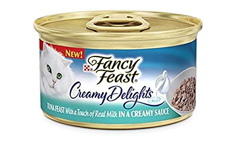 Purina Fancy Feast Creamy Delights Tuna Feast With a Touch Of Real Milk In A Creamy Sauce(12-CANS) (3 OZ EACH)