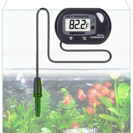 Aquarium Thermometer, RISEPRO® Digital Water Thermometer For Fish Tank Aquarium Marine Temperature