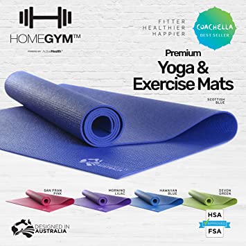 Fitness Mat, Work Out Mat, Yoga Yoga and Exercise Mat FREE CARRY STRAP - a Large and Wide Exercise Mat Comfortable for Strength workouts, Home Workout, the Gym or Holding that Perfect Pose.