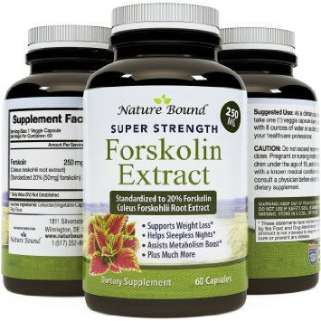 Natural Coleus Forskolin Extract 250mg Supplement for Weight Loss Antioxidant Maximum Strength - Fat Burner Healthy Weight Management - Get Lean - For Men and Women