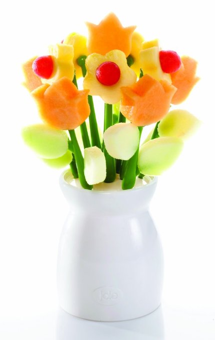 Joie Decorative Fruit Cutter Set and Reusable Display Vase - Gift Box