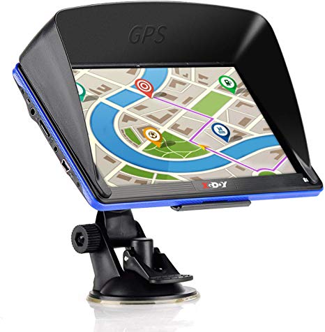 Xgody GPS Navigation Systems for Car, 7 Inch HD Touch Screen 8GB Android Vehicle GPS Navigator for Truck with Free Lifetime Map Updates Voice Broadcast
