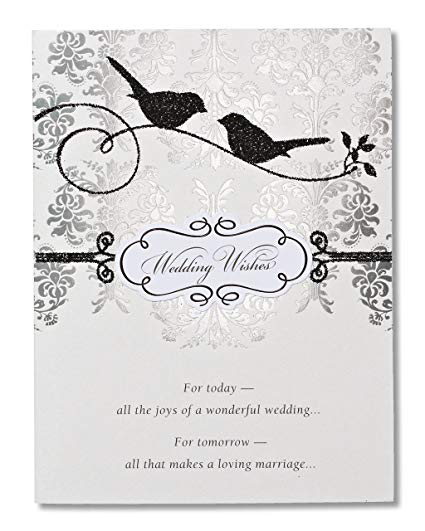 American Greetings Wedding Wishes Wedding Card with Glitter