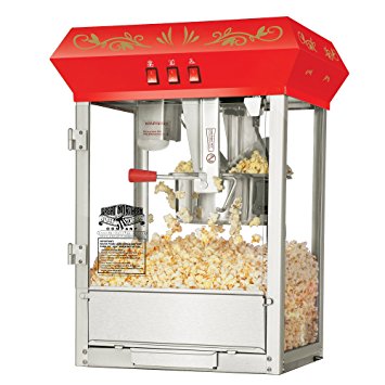 Great Northern Popcorn 6100 8 ounce Foundation Red Antique Style Popcorn Popper Machine