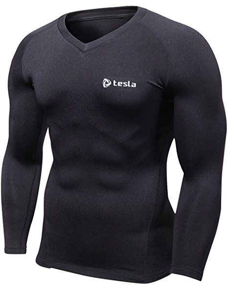 Tesla Men's Thermal Coldgear Compression Baselayer Long / Short Sleeve Top R21/V34/R36/V35